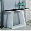 Azurro Glass Console Table In Black And High Gloss White