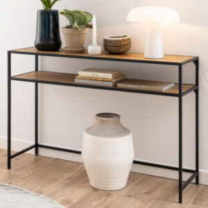 Sparks Wooden 1 Shelf Console Table In Matt Wild Oak