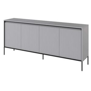 Trier Wooden Sideboard With 4 Doors In Matt Grey