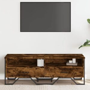 Fallon Wooden TV Stand With 2 Drawers In Smoked Oak