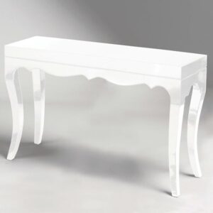 Roccoco High Gloss Console Table Large In White