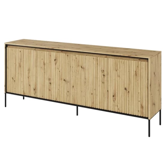 Trier Wooden Sideboard With 4 Doors In Artisan Oak