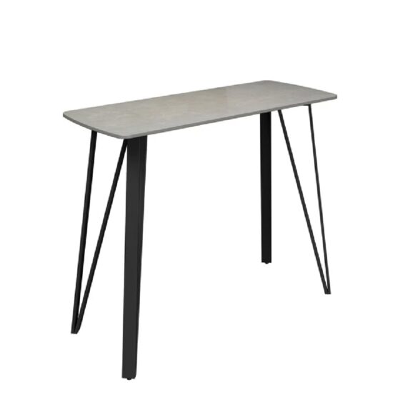 Raleigh Ceramic Rectangular Console Table In Grey