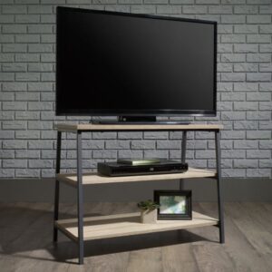 Indio Wooden TV Stand With 2 Shelves In Charter Oak