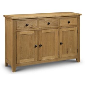 Aaralyn Wooden Sideboard With 3 Doors 3 Drawers In Waxed Oak