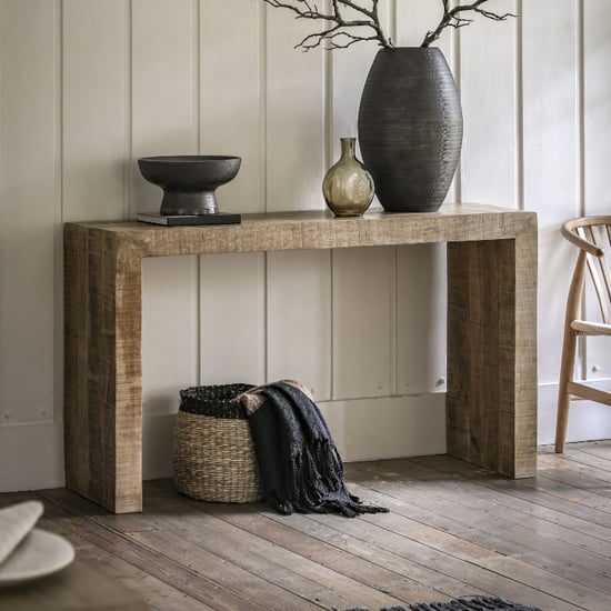 Inca Wooden Console Table In Natural