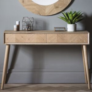 Manistee Wooden Console Table With 2 Drawers In Oak