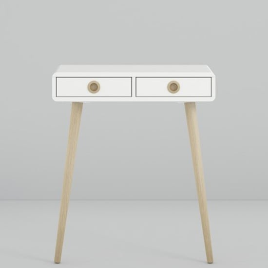 Strafford Wooden Console Table With 2 Drawers In Off White